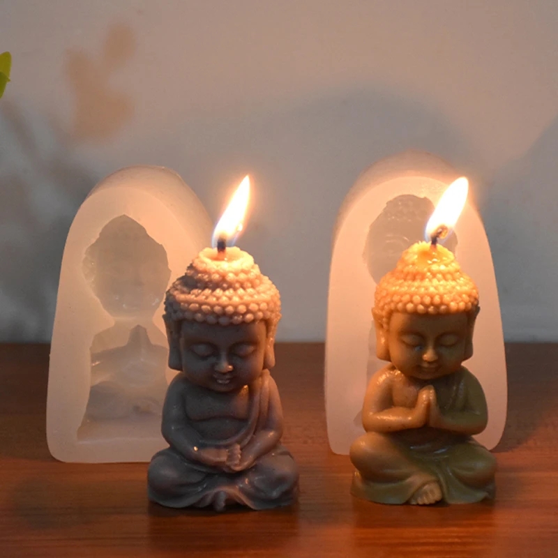 Candle Making Process - ثلاثية الأبعاد بوذا سيليكون قالب شمع