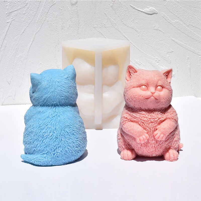 Candle Making Fat - قالب شمع سيليكون ثلاثي الأبعاد على
