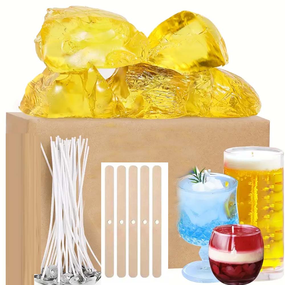 Candle Making Workshop - شمع جيلي جل أصفر شفاف 200