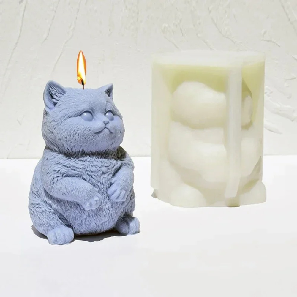 Candle Making Fat - قالب سيليكون ثلاثي الأبعاد على شكل