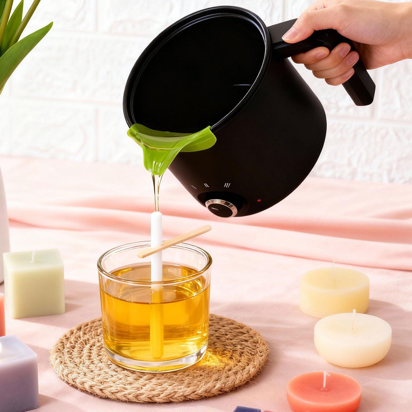 وعاء صهر الشمع سعة 1.5 لتر، جه - مراجعة Candle Making Thermometer وسعره
