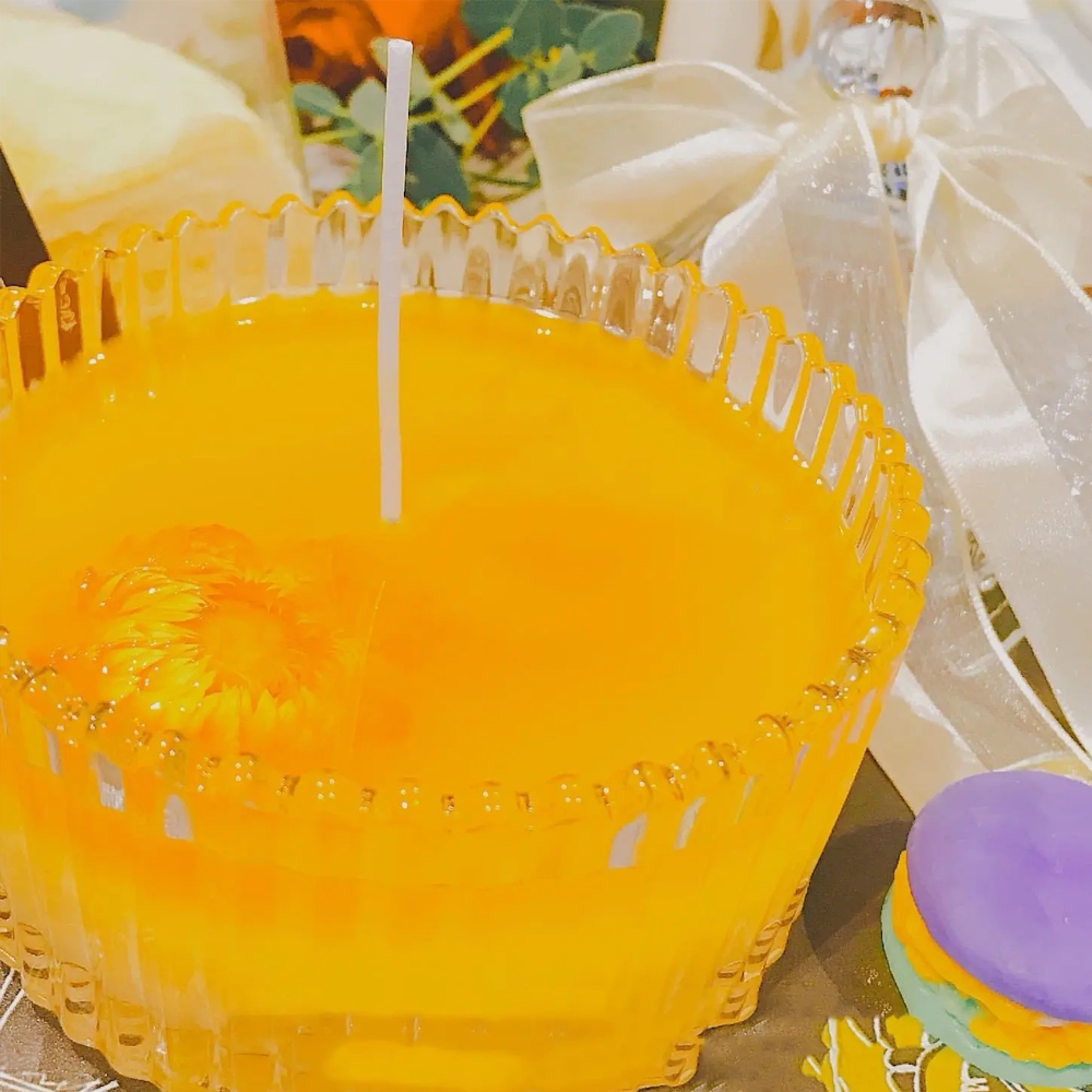 شمع جيلي جل أصفر شفاف 200 جرام - مراجعة Candle Making Workshop وسعره