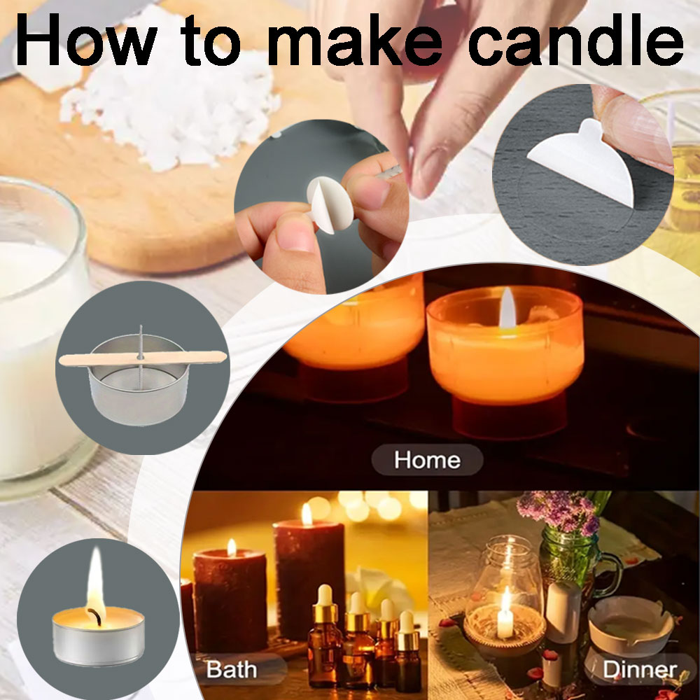 55 قطعة شمعة زهرة الفتيل الخشب - مراجعة Candle Making Workshop وسعره