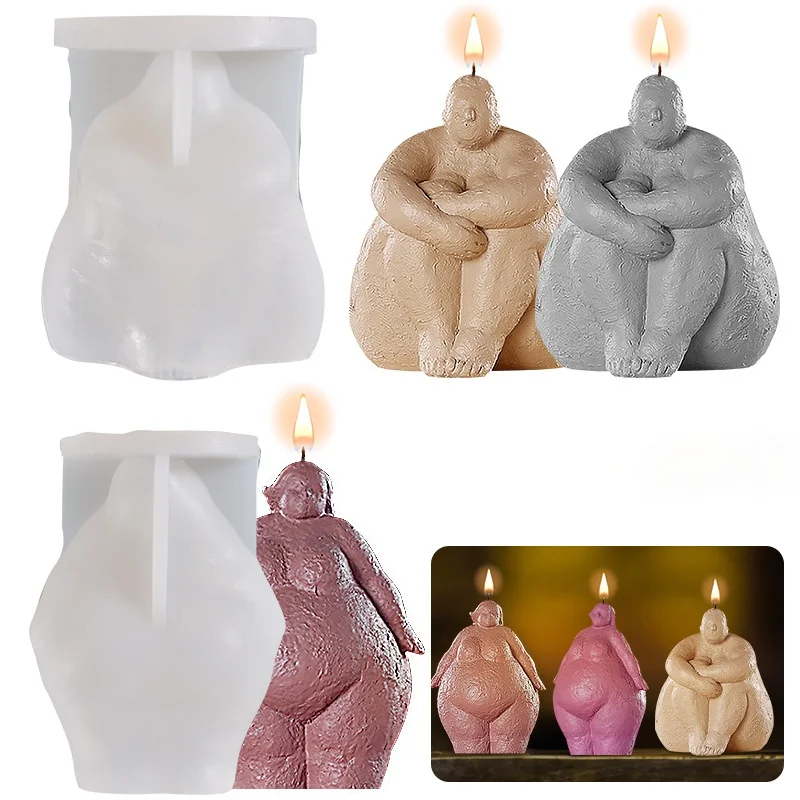 جديد مجردة الجسم سيليكون قالب  - مراجعة Candle Making Fat وسعره